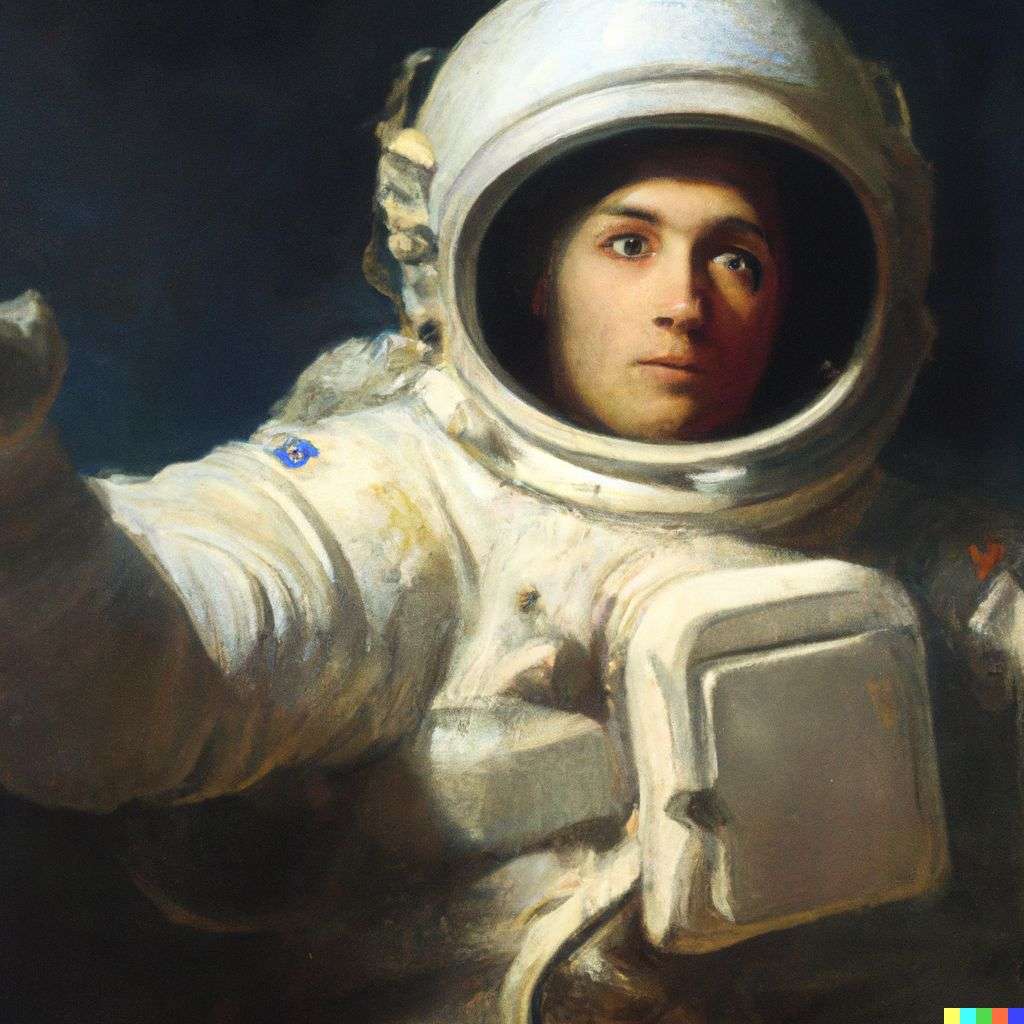 an astronaut, painting by William-Adolphe Bouguereau